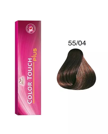 Wella Professionals Color Touch Plus Ammonia-Free Semi-Permanent Hair Dye 55/04 Intense Light Natural Red Brown, 60 ml, image 3
