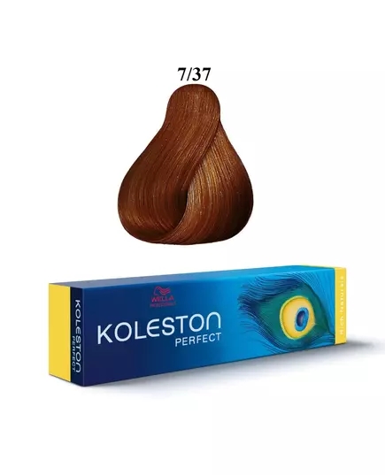 Wella Professionals Koleston Perfect Permanent Hair Dye 7/37 Medium Blonde Golden Brown, 60 ml