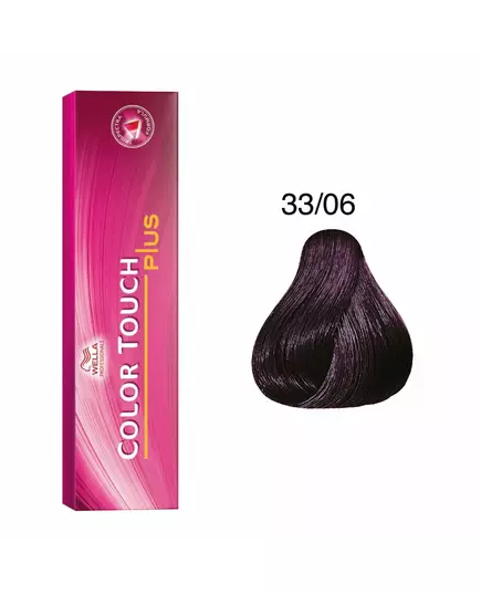 Wella Professionals Color Touch Plus Ammoniakfrei Semi-permanente Haarfarbe 33/06 Intense Dark Brown Natural Violet, 60 ml, Bild 4