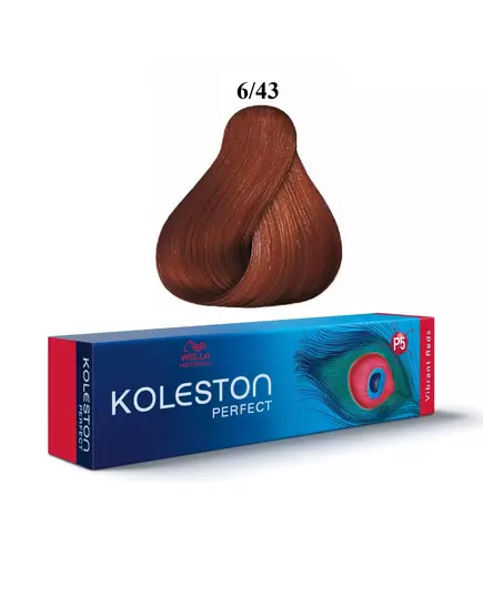 Wella Professionals Koleston Perfect Teinture permanente pour cheveux 6/43 Dark Blonde Golden Red, 60 ml, image 2