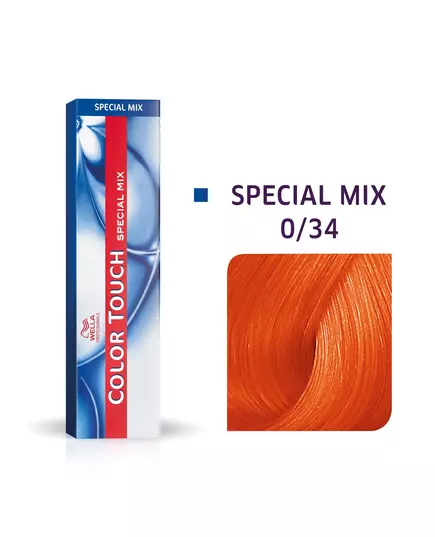 Wella Professionals Color Touch Special Mix Ammonia-Free Semi-Permanent Hair Dye 0/34 Golden Red, 60 ml