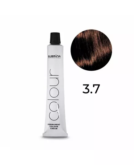 Subrina Professional Permanent Colour Teinture permanente pour cheveux 3/7 Dark Brown, 100 ml