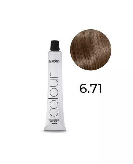 Subrina Professional Essential Colour Permanent Hair Dye 6/71 Dark Ashy Chestnut Blonde, 100 ml