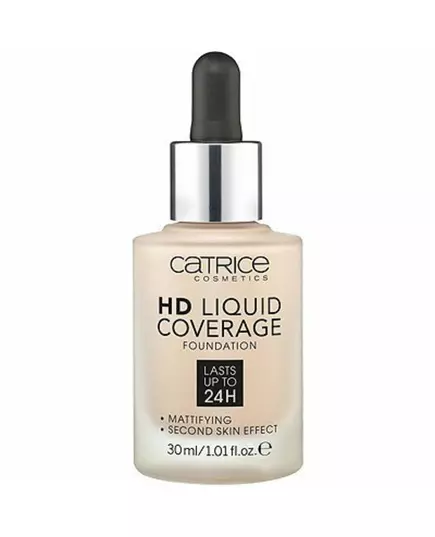 Liquid Make-Up HD Liquid Coverage (Foundation) 30 ml 010 Light Beige, 30 ml, image 2