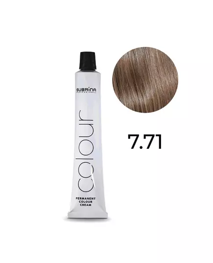 Subrina Professional Essential Colour Teinture permanente pour cheveux 7/71 Medium Ashy Chestnut Blonde, 100 ml