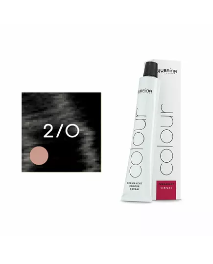 Subrina Professional Essential Colour Permanent Hair Dye 2/0 Black, 100 ml