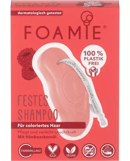 Foamie The Berry Best Barre de shampooing pour cheveux Pour la protection de la couleur, 80 g