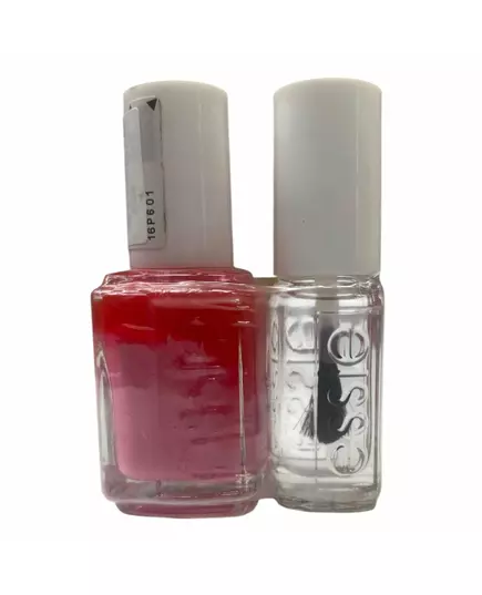 Set Essie: Nail Enamel Vegan Glossy Shine Finish Nail Polish 20 Lovie Dovie 13.5 ml + Nail Care - Good To Go Top Coat Nail Strengthening Lacquer, 13.5 ml