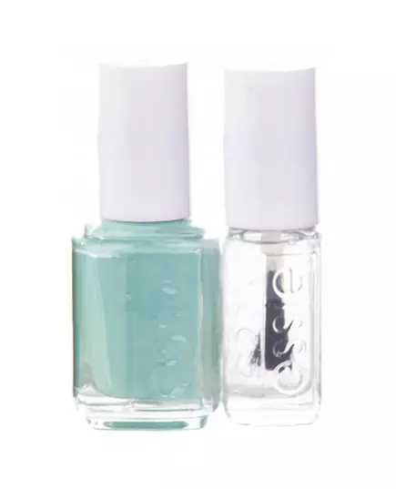 Set Essie: Nail Enamel Vegan Glossy Shine Finish Nail Polish 99 Mint Candy Apple 13.5 ml + Nail Care - Good To Go Top Coat Nail Strengthening Lacquer, 13.5 ml