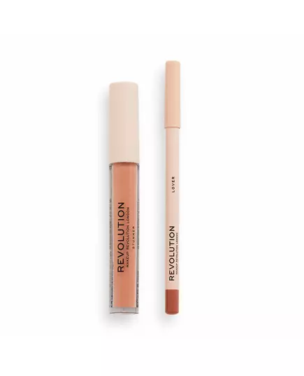 Set Makeup Revolution: Makeup Revolution Liquid Lipstick Lover 3 ml + Makeup Revolution Precision Lip Liner Lover, 3 ml