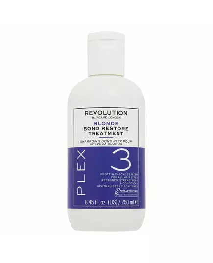Revolution Haircare Blonde Plex 3 Haarbehandlung Shampoo Stellt wieder her Für beschädigtes Haar, 250 ml