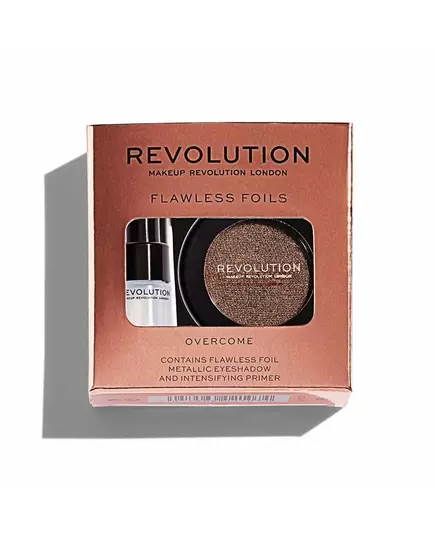 Set Makeup Revolution: Flawless Foils Vegan Eyeshadow Primer 2 ml + Flawless Foils Vegan Eyeshadow Palette Overcome, 2 ml