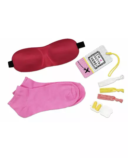 Inflight Essential Kit Set Beauty Junky: Beauty Junky Hair Elastic 3 pcs + Beauty Junky Foam Earplugs + Beauty Junky Luggage Tag Metal Keyring + Beauty Junky Textile Socks For Women + Beauty Junky Sleep Mask Universal, 3 Stück, Bild 2