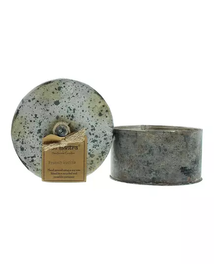 Bali Mantra Victorian Tin Round French Vanilla Bougie parfumée, 280 g