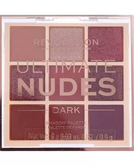 Makeup Revolution Ultimate Nudes Eyeshadow Palette Dark 9 Shades, 8.1 g, image 2