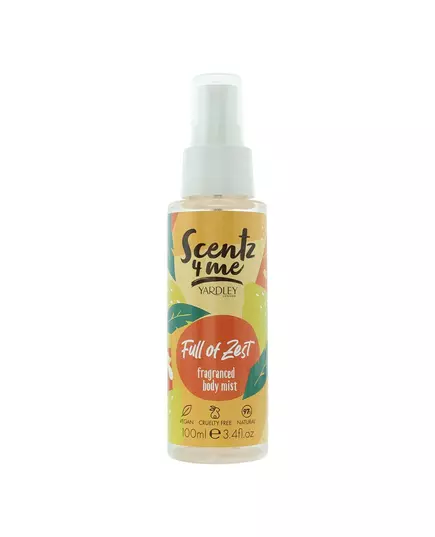 Yardley Scentz 4 Me Full Of Zest Spray parfumé Unisexe, 100 ml