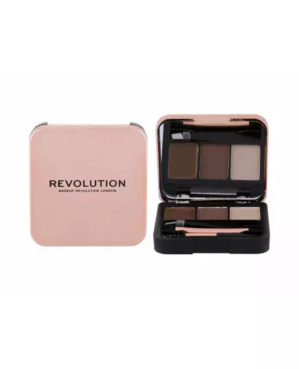 Ensemble Makeup Revolution Brow Sculpt Palette à sourcils Moyen, 2,2 g