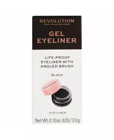 Gel Eyeliner Pot with Brush - Gel eyeliner with a brush 3 g Black, 3 g, image 3
