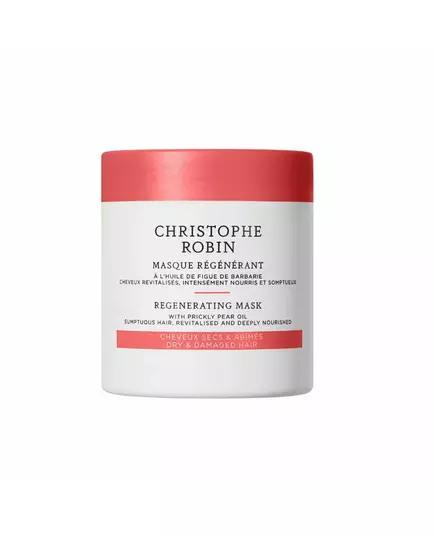 Christophe Robin Regenerating Huile de figue de barbarie Masque crème pour traitement des cheveux Pour revitaliser, 100 ml