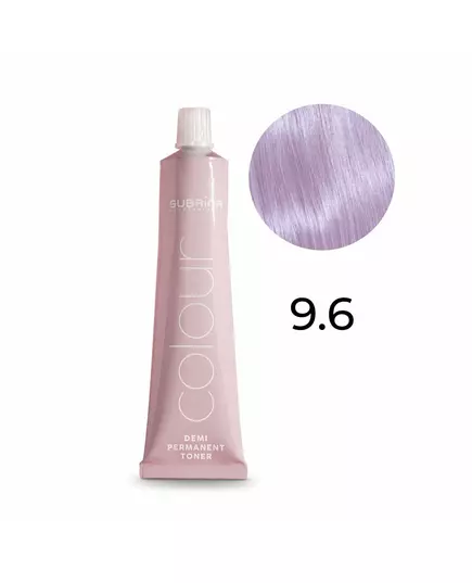 Subrina Professional Colour Demi-Permanent Hair Dye 9.6 Very Light Purple Blonde, 60 ml