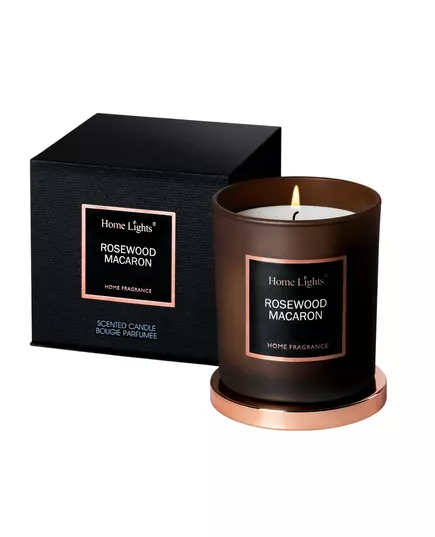 Home Lights Rosewood & Macaron Bougie parfumée, 215 g