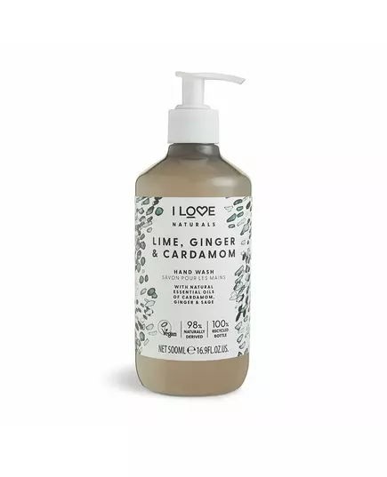 I Love Naturals Collection Lime Ginger & Cardamom Cleansing Liquid Soap For Hands, 500 ml