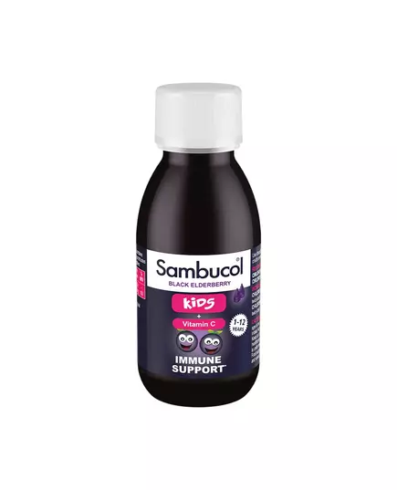Sambucol Kids Schwarzer Holunder und Vitamin C Unterstützen Sie das Immunsystem Sirup, 120 ml