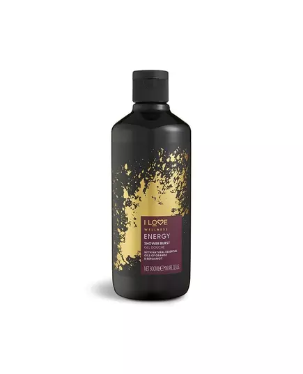 I Love Wellness Energy Vegan Orange & Bergamotte Reinigung Duschgel Für alle Hauttypen, 500 ml