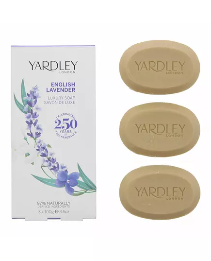 Set Trio Yardley English Lavender Pain de savon Pour le visage et le corps, 3 pièces, image 2