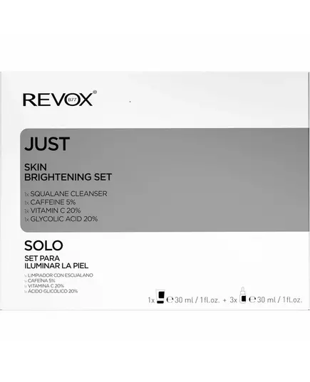 Skin Brightening Set Revox B77: Just Caffeine 5% Anti-Dark Circles Day Eye Serum 30 ml + Just Vitamin C 2% Anti-Oxidant Serum For Face 30 ml + Just Glycolic Acid 20% Toning Serum For Face 30 ml + Just Squalane Eliminates Impurities Cleansing Cream, Bild 2