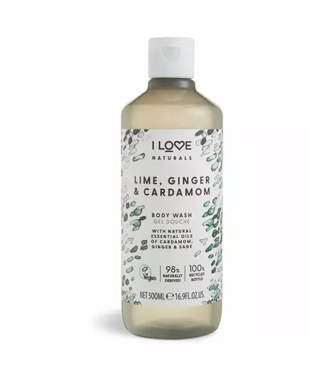 I Love Naturals Collection Végan Nourrissant Citron vert gingembre & cardamome Gel douche, 500 ml