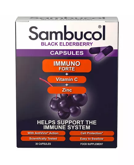 Sambucol Immuno Forte+ Vitamin C + Zink Unterstützen Sie das Immunsystem Kapseln 30 kapseln, Bild 2