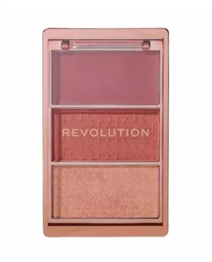 Rouge- und Highlighter-Palette Makeup Revolution Blush Icon Aura Points Rose, 11,5 g