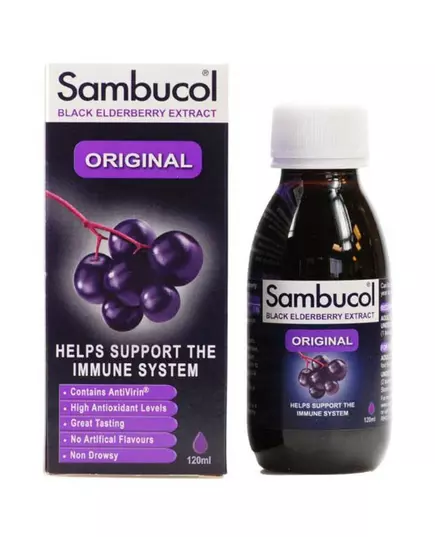 Sambucol Original Black Eldeberry Extract Support The Immune System Syrup, 120 ml, image 3