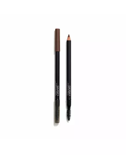 Gosh Gosh Double terminaison Crayon à sourcils et brosse 2-en-1 4 Acajou, 1,2 g