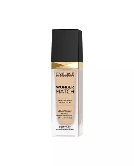 Eveline Cosmetics Wonder Match Skin Absolute Perfection Flüssige Grundierung 10 Helles Vanille, 30 ml