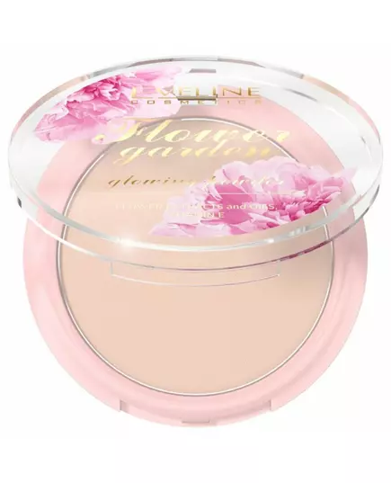 Eveline Cosmetics Flower Garden Erleuchtend Kompaktpuder, 8 g