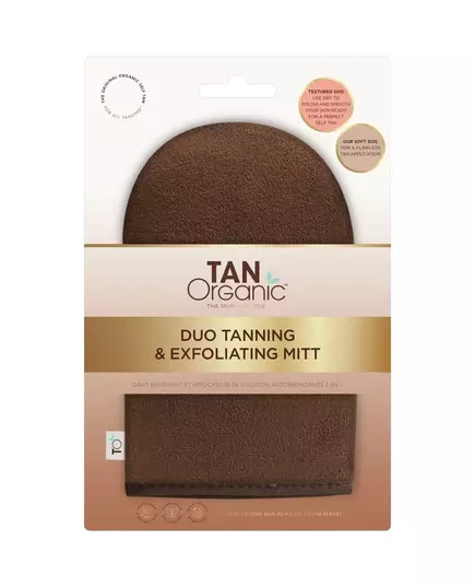 TanOrganic Duo Tanning & Exfoliating Tanning Mitts Brown