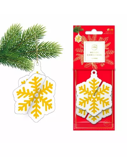 Aroma Car Xmas 3D Snowflake Zimt Raumlufterfrischer, Bild 5