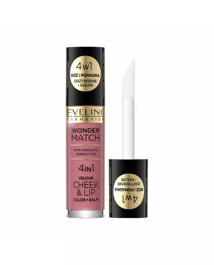 Eveline Cosmetics Wonder Match 4in1 Baume lèvres et joues 2-en-1 04, 4,5 ml