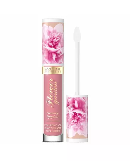 Eveline Cosmetics Flower Garden Brillant Gloss à lèvres 01 Delicate Rose, 4,5 ml