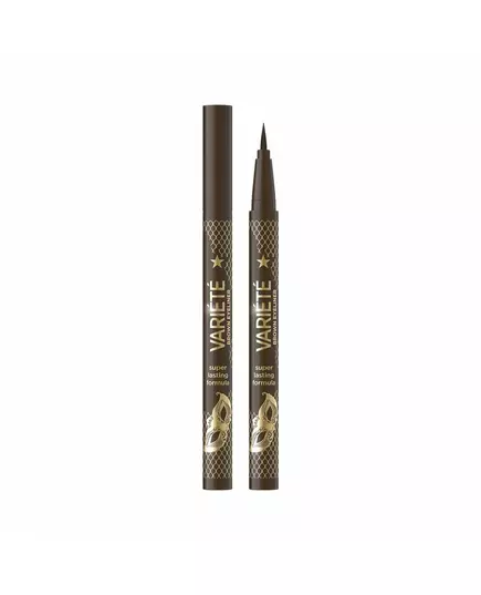 Eveline Cosmetics Variete Precise Eyeliner Brush Liquid Eyeliner 02 Brown, 4 ml
