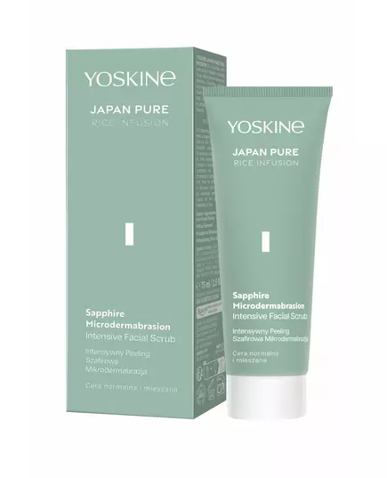 Yoskine Japan Pure Microdermabrasion au saphir Exfoliation Gommage nettoyant Visage, 75 ml, image 2