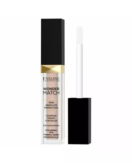 Eveline Cosmetics Wonder Match Hyaluronsäure Satinfarbe Creme-Concealer 20 Pfirsich, 6,8 ml