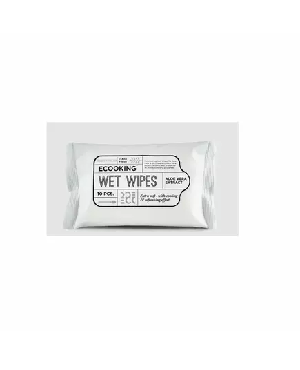 Ecooking Ecooking Extrait d'Aloe vera Lingettes nettoyantes Pour le visage, 10 pièces