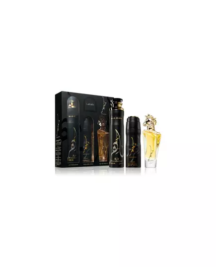 Set Lattafa: Maahir Eau De Parfum Unisex 100 ml + Maahir Scented Spray Unisex 200 ml + Maahir Room Spray, 100 ml