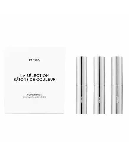 Set Byredo: Colour Stick Multifunctional Eyeshadow Stick Dravite 3.5 g + Colour Stick Multifunctional Eyeshadow Stick Vienna 3.5 g + Colour Stick Multifunctional Eyeshadow Stick 580 Ultramagnetic 3.5 g + Byredo GWP Textile Pouch, 3,5 g