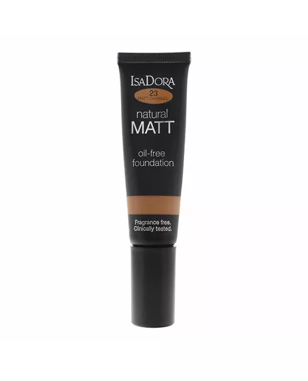 IsaDora Natural Matt Oil-Free Matte Liquid Foundation 23 Caramel, 35 ml