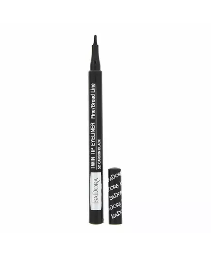 IsaDora Twin Tip Liquid Eyeliner 52 Carbon Black, 1 ml