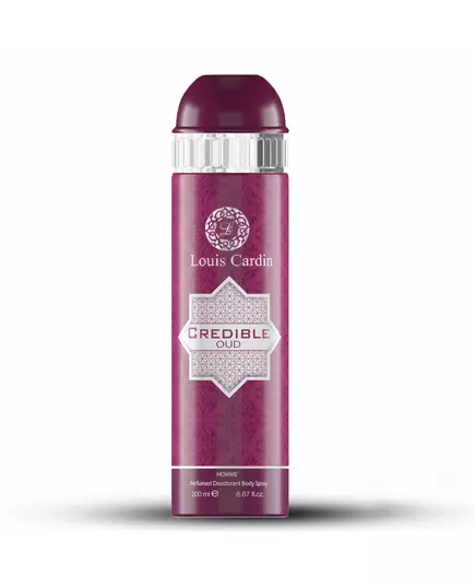 Louis Cardin Credible Oud Spray corporel, 200 ml